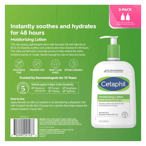 Cetaphil Moisturizing Lotion, Dry to Normal Sensitive Skin