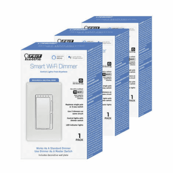 Feit Electric Wi-Fi Smart Dimmer, 3-pack