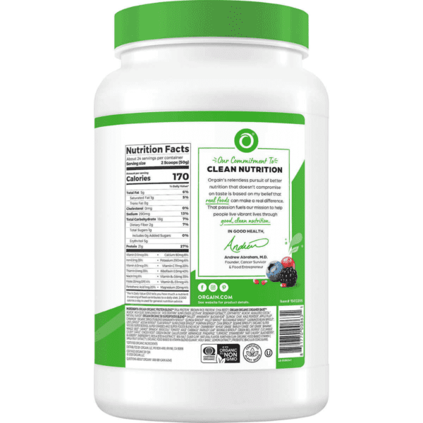 Orgain USDA Organic Plant Protein Powder